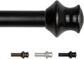 Black Curtain Rod 32 to 58 in Adjustable Heavy Duty Rod - No Sag