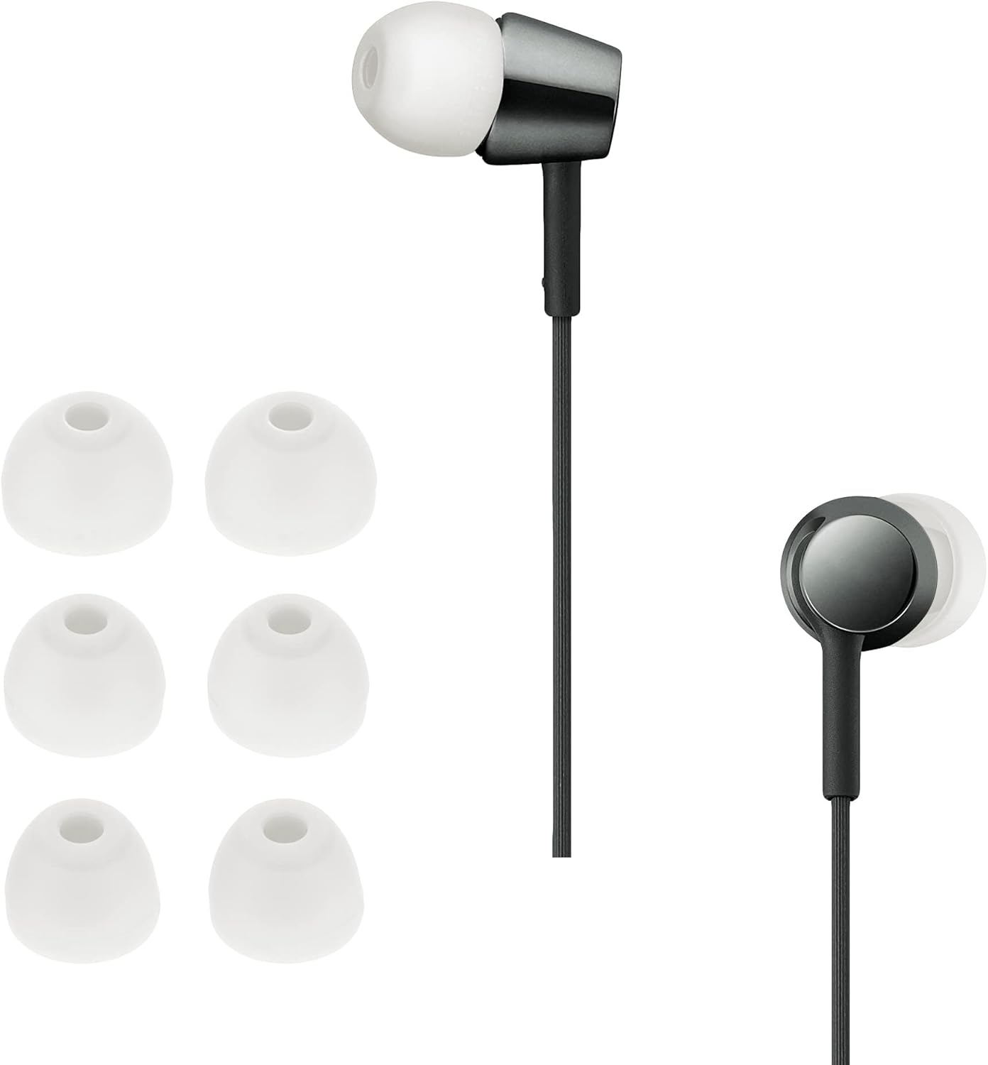 6X White Silicone Ear Tips for Sony Earphones