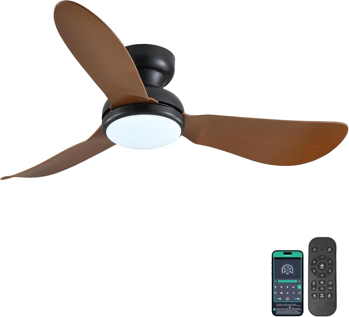 46 Inch Modern Ceiling Fan with Lights for Stylish Homes