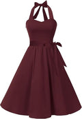 Women's Vintage Polka Audrey Dress 1950s Halter Retro - Fit Guide