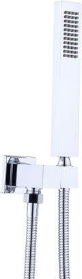 ENGA Square Solid Brass Hand Held Wand Shower Head with Hose - High