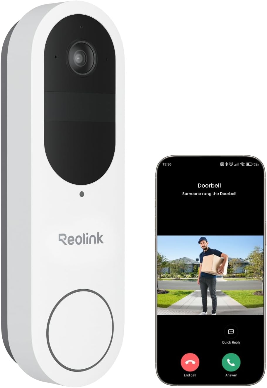 REOLINK Wireless Video Doorbell Camera with 2K View and Smart Features