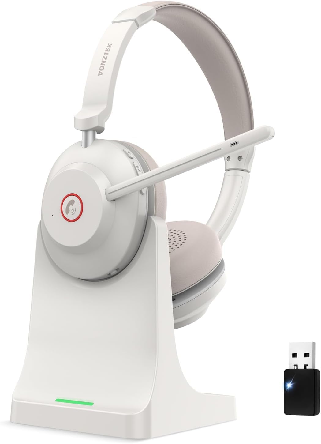 Bluetooth Headset with Dual Noise Canceling Mic for Work