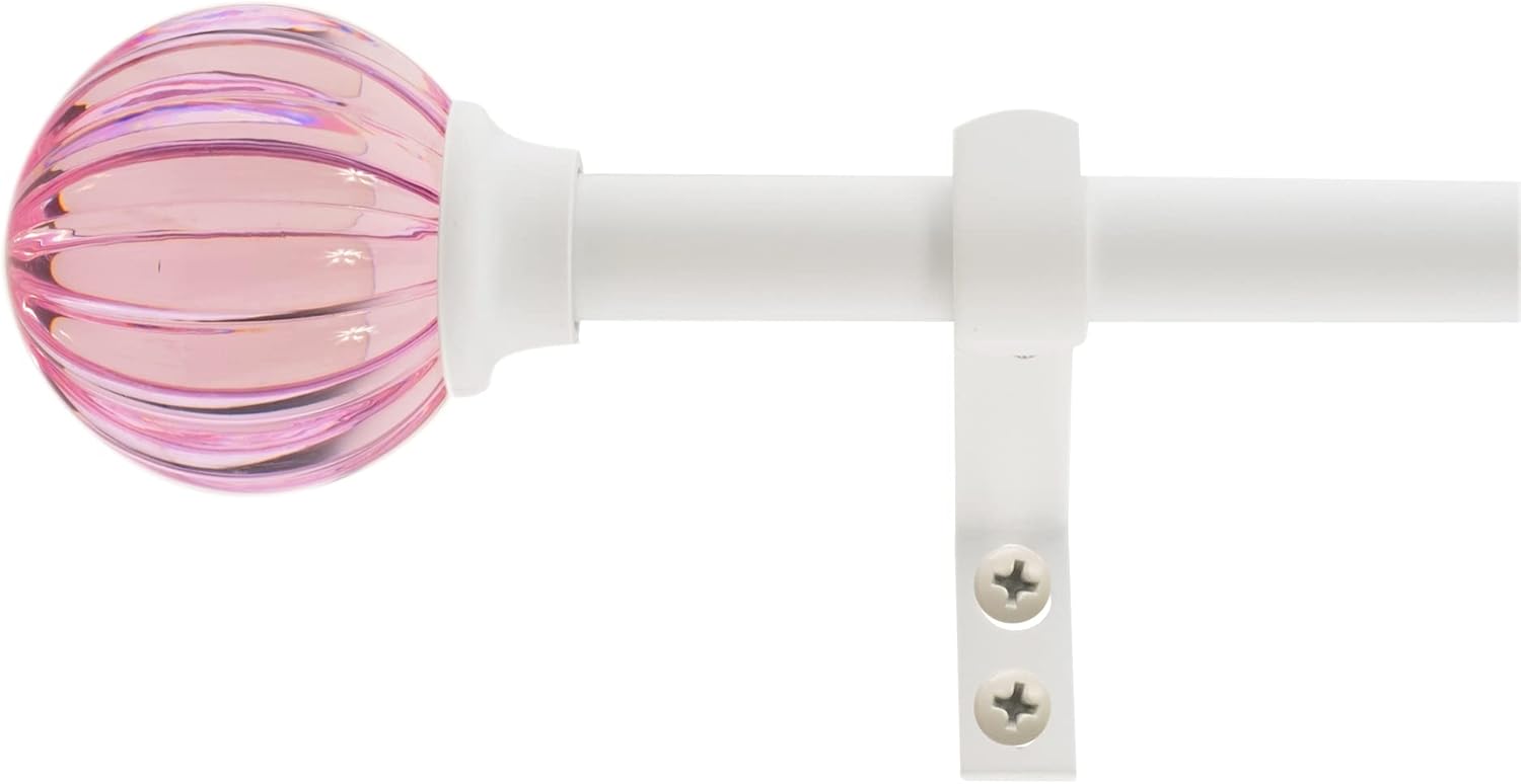 Stylish Pink Curtain Rod Set 26-48 Inches