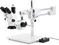 7X-45X Simul-Focal Stereo Zoom Microscope on Boom Stand - Versatile