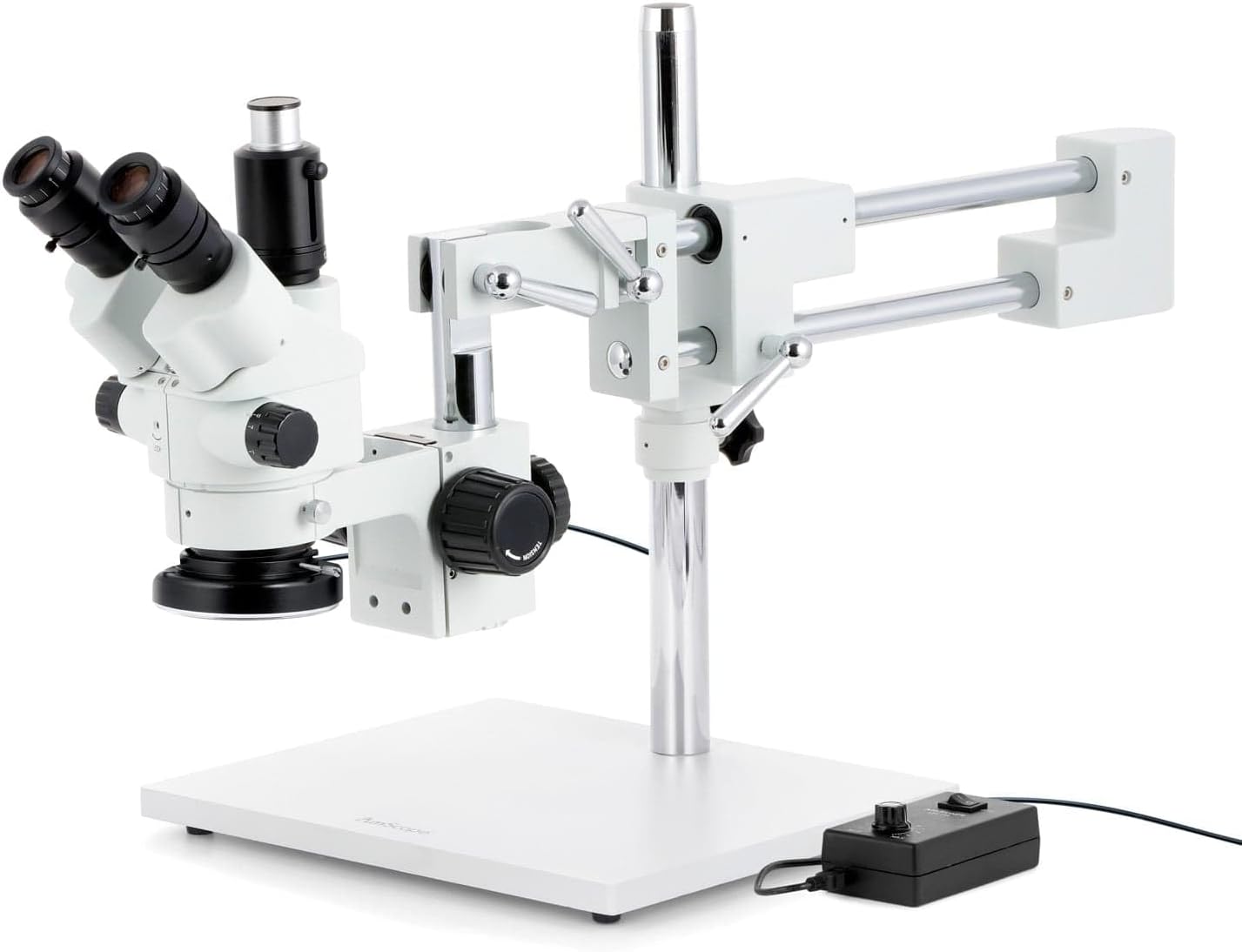 7X-45X Simul-Focal Stereo Zoom Microscope with LED Light