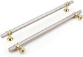 Rergy Cabinet Handles 10in Hole Center Brushed Nickel and Gold