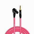 Right Angle XLR Female to 1/4ft TRS Male Cable - 30 ft Pink - Clear