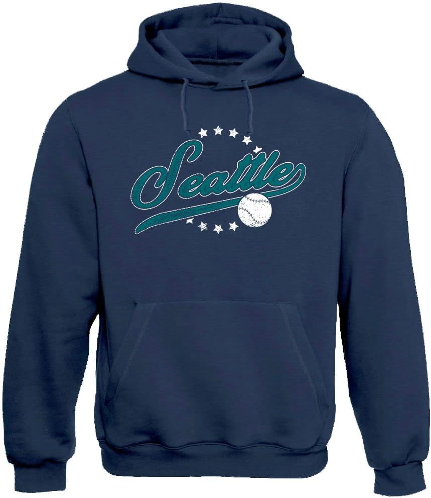 Xtreme Apparrel Team Vintage Style Men's Hoodie for Baseball Fans