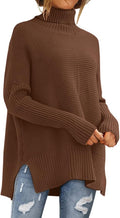 EFAN Womens Turtleneck Oversized Sweater - Cozy Tunic Pullover