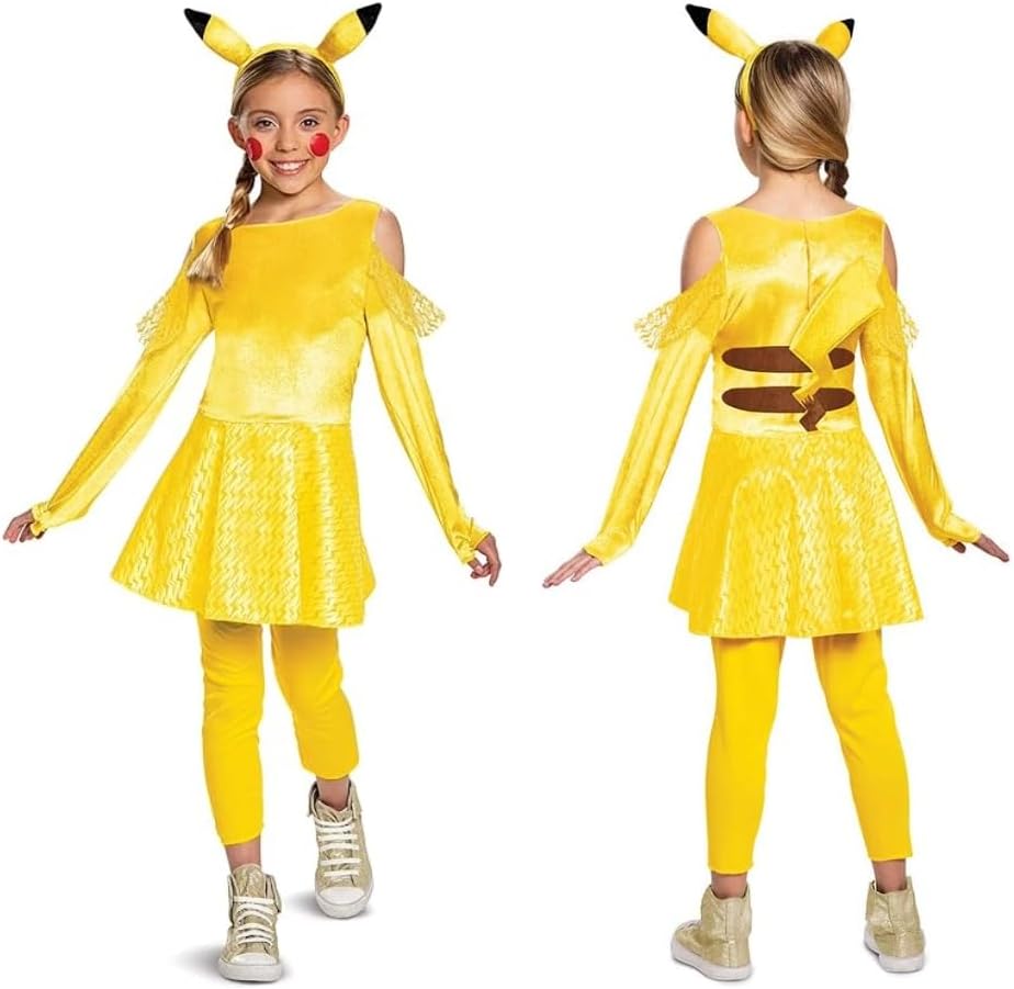 Deluxe Pikachu Costume for Girls - Perfect for Dress-Up Fun