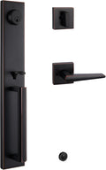 Heavy Duty Keyed Handleset for Entrance Door Lever in Aged Bronze