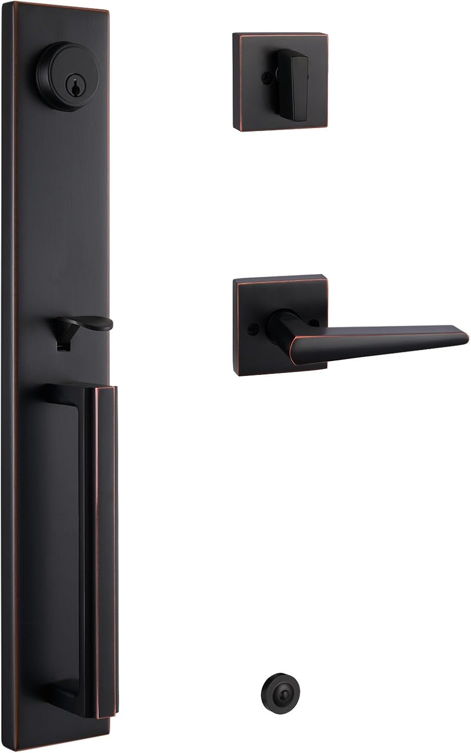 NEWBANG Heavy Duty Keyed Handleset for Entrance Door in Bronze