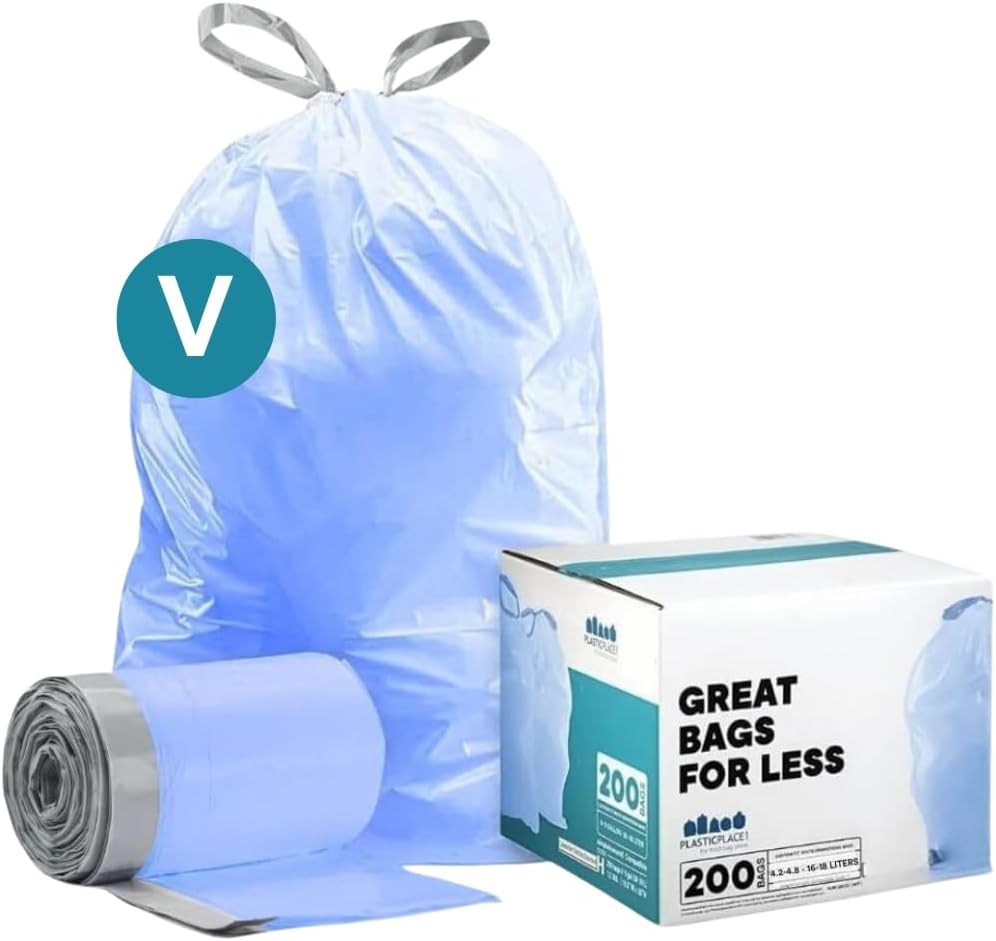 Plasticplace Custom Fit Trash Bags for Simplehuman Code V