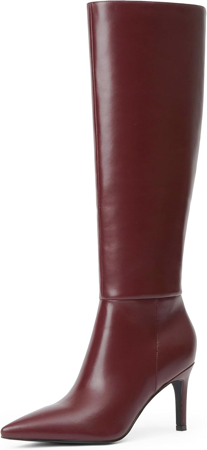 Knee High Boots Women Pointed Toe Tall Stiletto High Heel