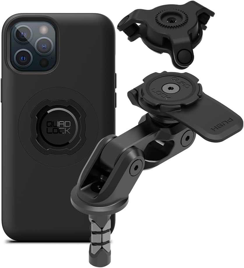 Quad Lock Motorcycle Fork Stem Phone Mount PRO Kit with MAG Case