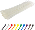 GTSE 14 in White/Clear Zip Ties 100 Pack - Durable 50lb Strength