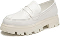 Cestfini Platform Chunky Loafers for Women - Slip-On Style