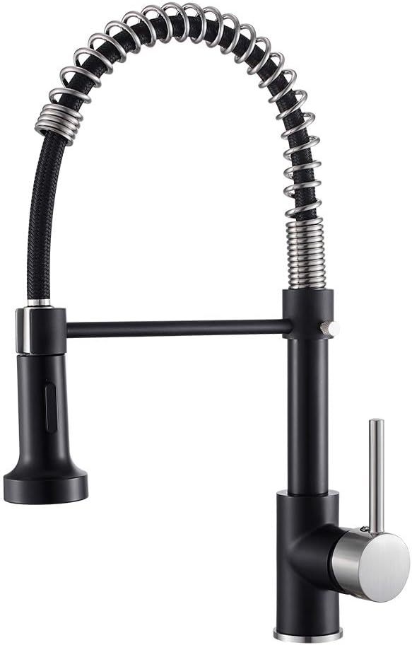 OWOFAN Low Lead Modern Single Handle Pull Down Kitchen Faucet