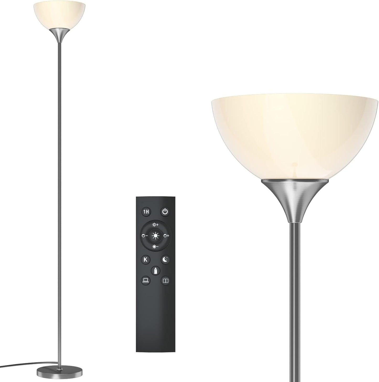 PESRAE Floor Lamp with Remote Control and 4 Color Temperatures