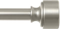 Brushed Nickel Curtain Rods for Windows 72 to 144 Inch Heavy Duty