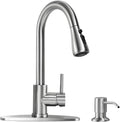 RV Bath Faucets with Soap Dispenser and Pull Down Sprayer - Compact