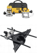 DEWALT DW618PKB 2-1/4 HP EVS Router Combo Kit - Powerful & Precise