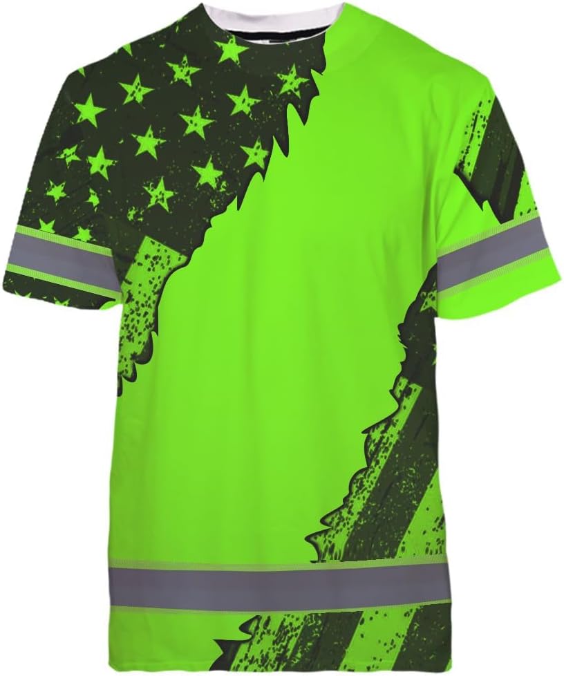 Maddly High Visibility US Flag Collection Safety Workwear Custom Name