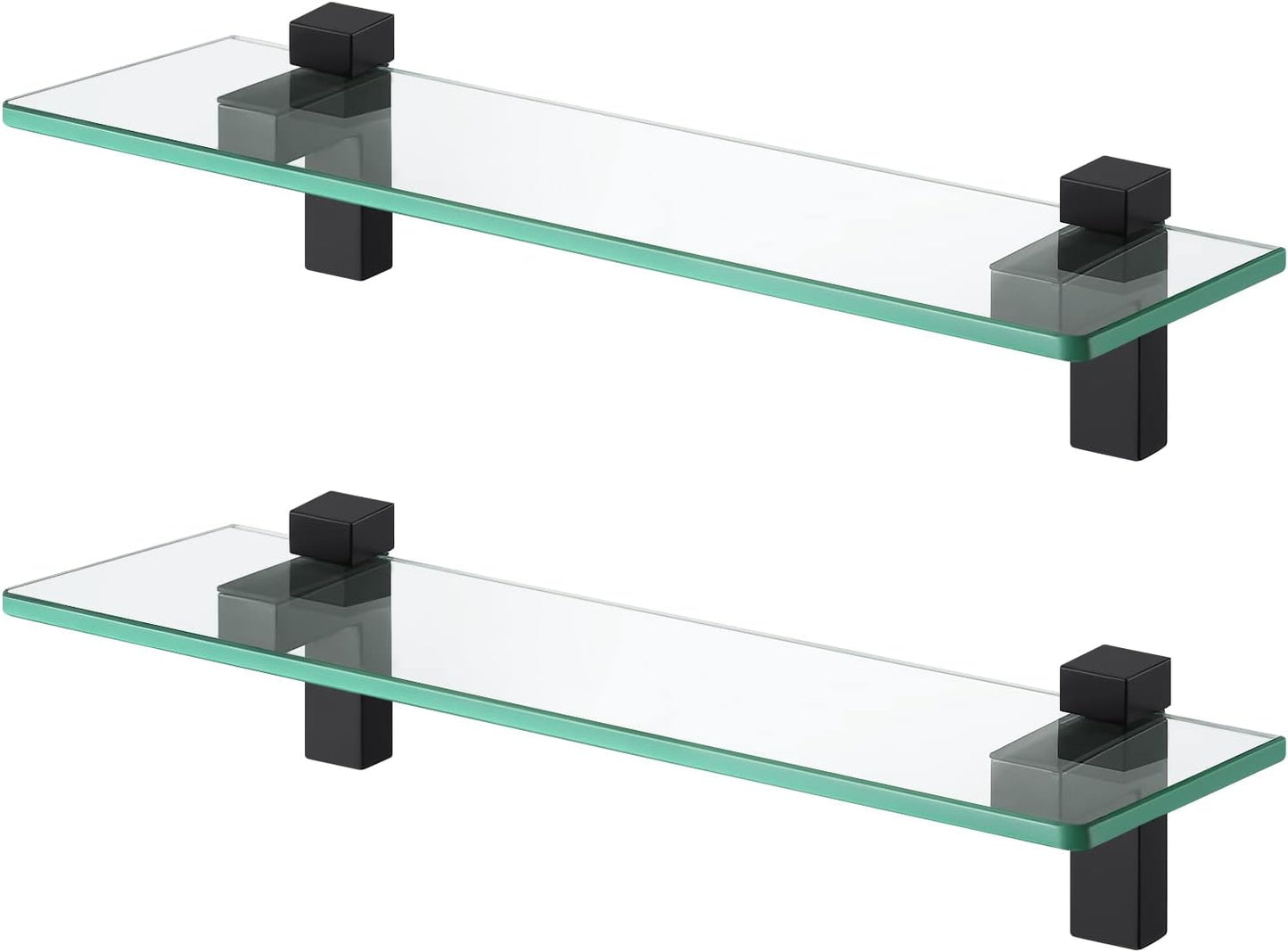 KES Glass Shelves for Bathroom - 16 Inch Tempered Glass Set