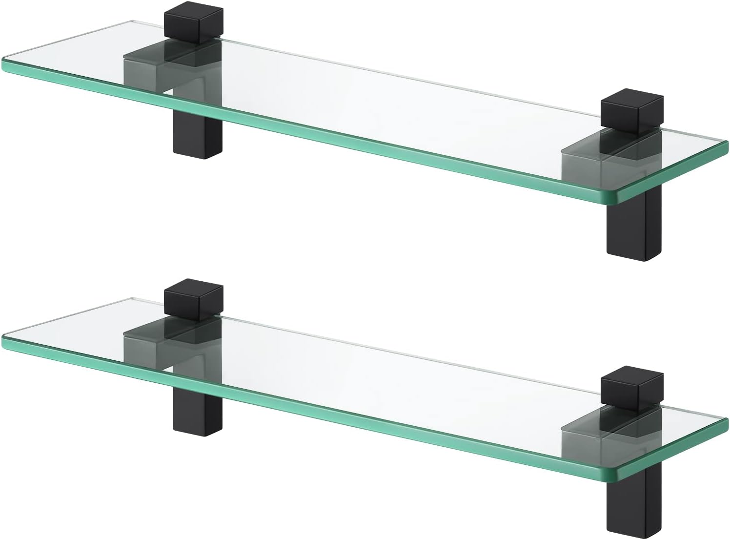KES Glass Shelves for Bathroom - 16 Inch Tempered Glass Set