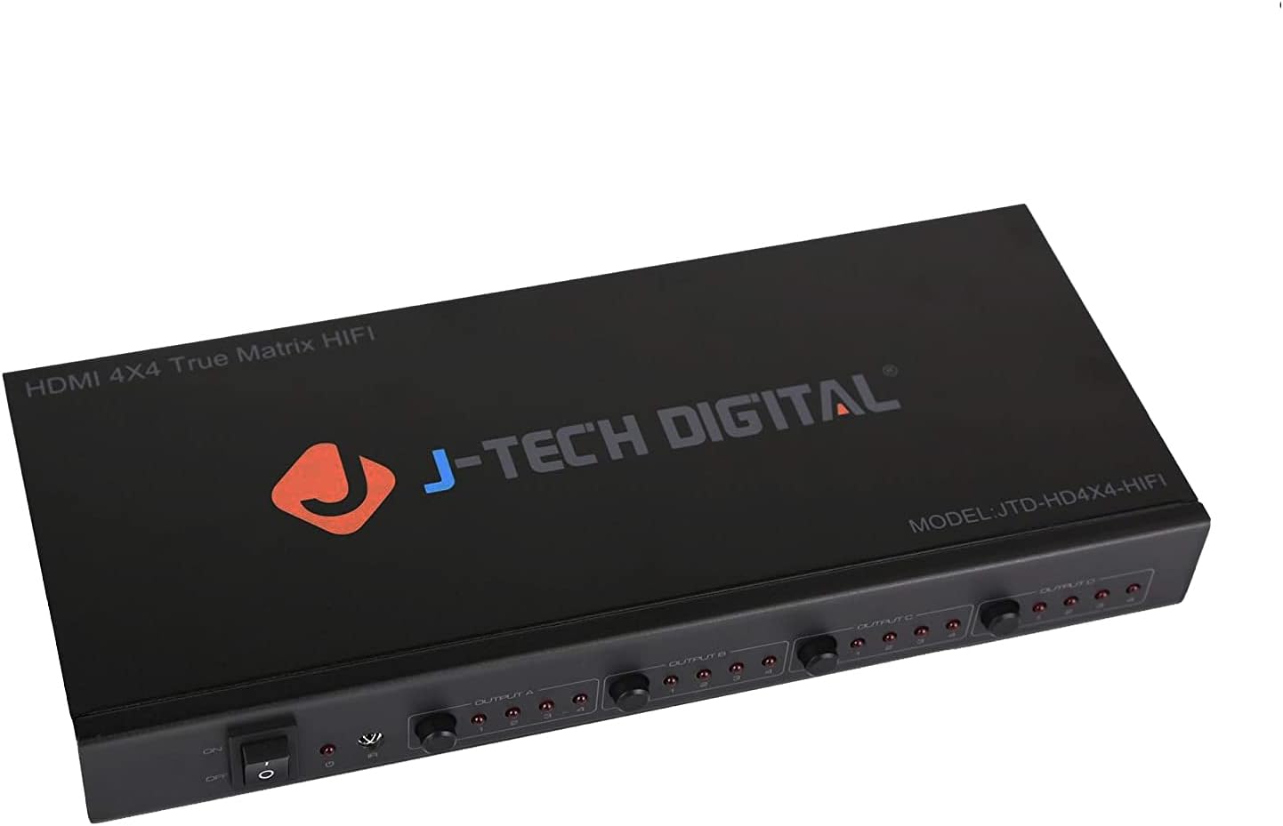 J-Tech Digital 4K 30Hz HDMI Matrix Switch for Optimal Distribution