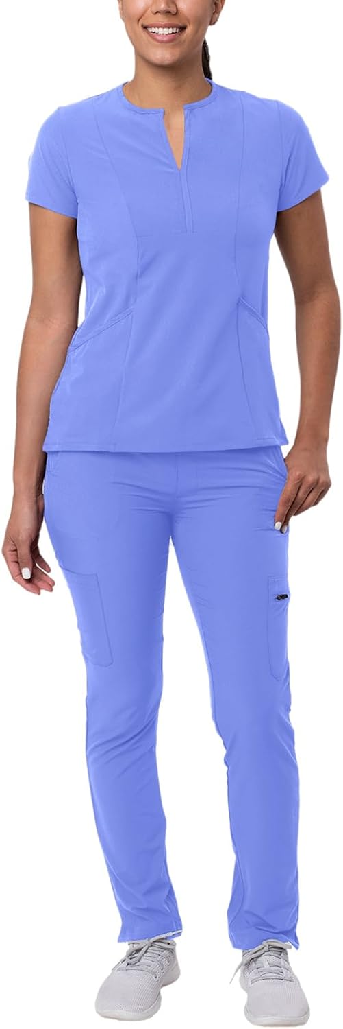 Adar Addition Go-Higher Scrub Set for Women - Stylish Comfort