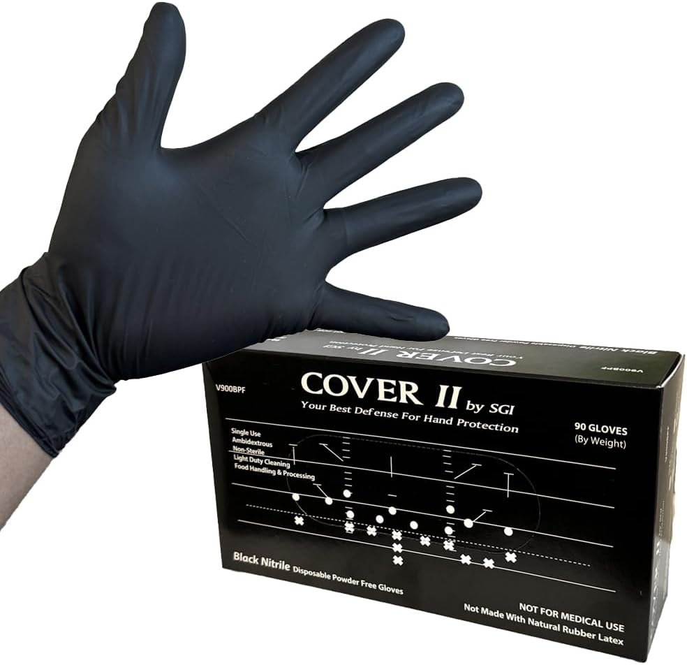 InkBed XL Nitrile Gloves 5 Mil Thickness, Powder-Free