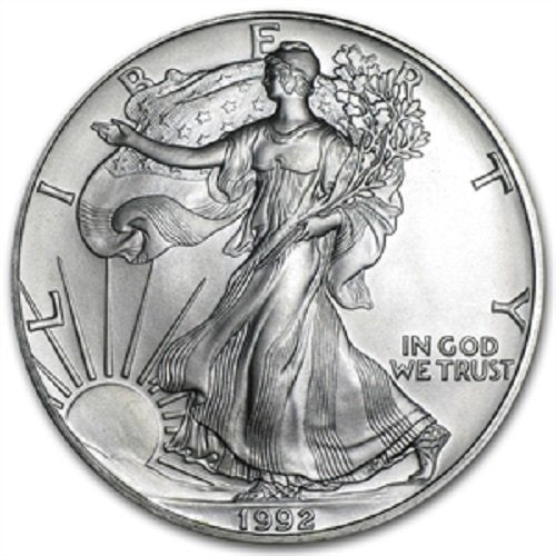 1992 American Silver Eagle Coin with Certificate of Authenticity