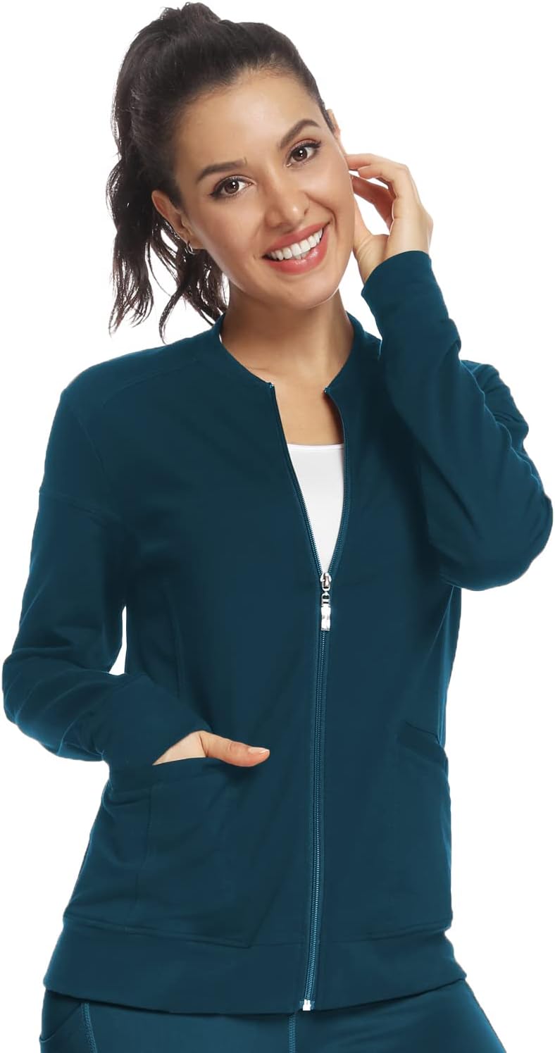 Stylish Women's Zip Front Warm-Up Jacket for Comfort and Fit