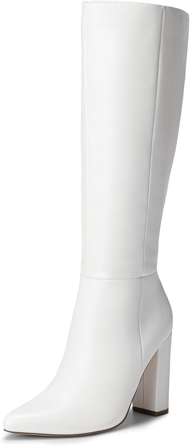 DREAM PAIRS Knee High Boots Women with Chunky Heel Style