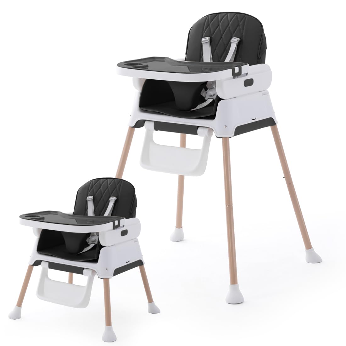 Soobaby 3-in-1 Adjustable Baby High Chair - Grow with Your Child!