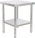 Stainless Steel Prep & Work Table 24 x 24 in - Durable NSF Worktable