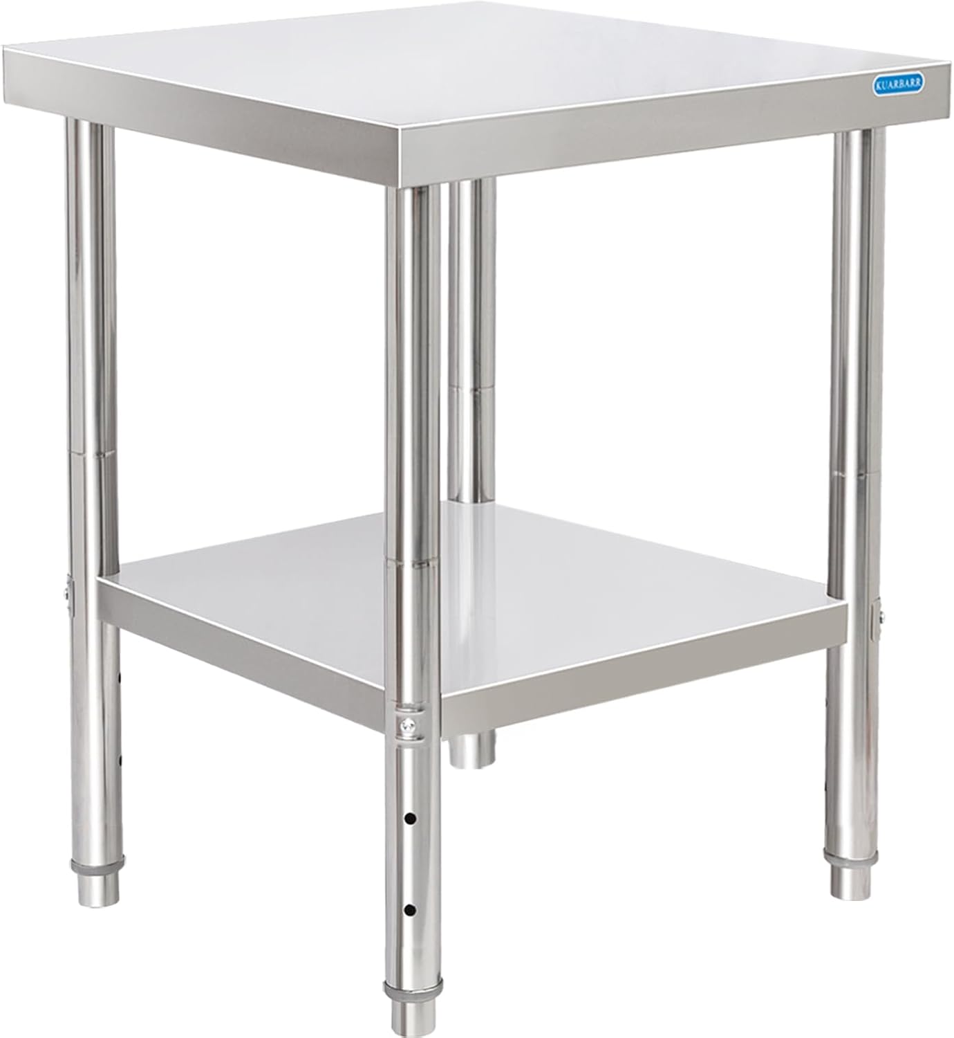 Stainless Steel Prep Table with Adjustable Undershelf for Kitchens