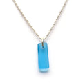 Sea Glass Murmur Pendant Turquoise Necklace - Handcrafted Sterling