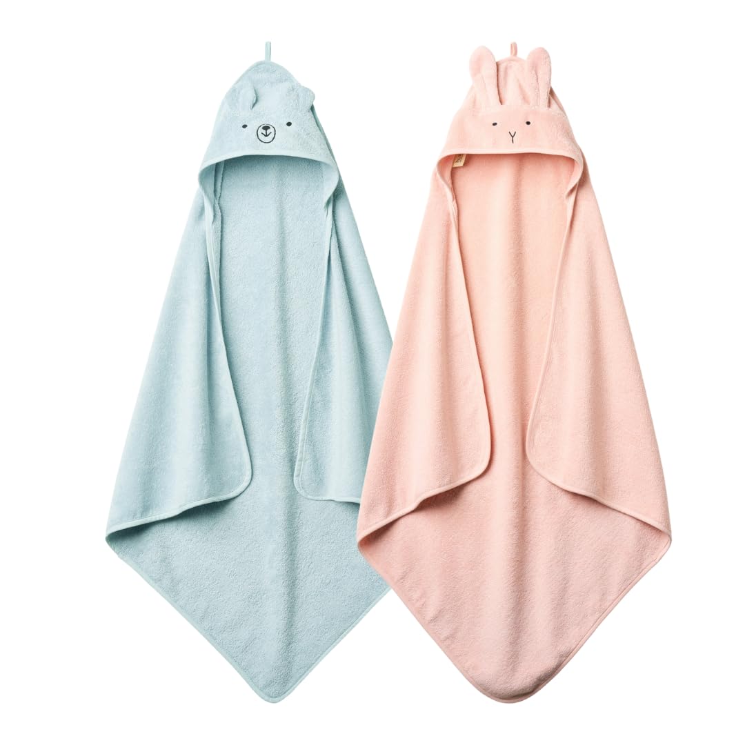 Organic Cotton Baby Hooded Towel for Newborns and Toddlers