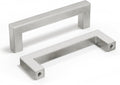 3-3/4 in Brushed Nickel Cabinet Pulls 30 Pack - Durable Square Drawer