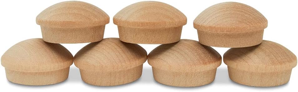 Wood Hole Plugs 1 inch - Pack of 250 Maple Button Top Plugs