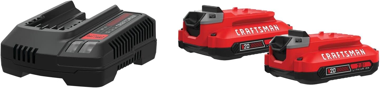 Craftsman V20 2Ah Battery 2-Pack + Charger Kit