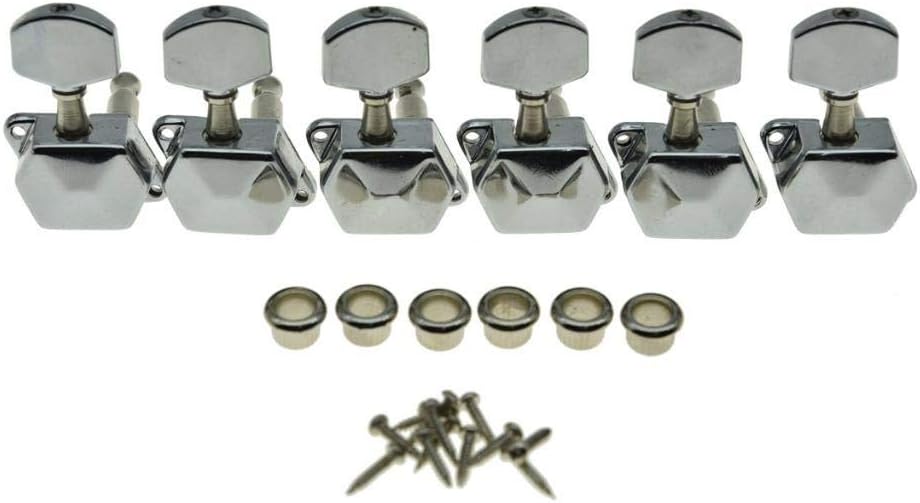 KAISH 6 Inline Semi-Closed Chrome Guitar Tuners