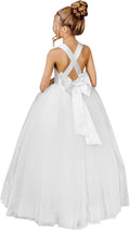 Delightful Flower Girl Dress with Crossed Straps for Festive Occasions