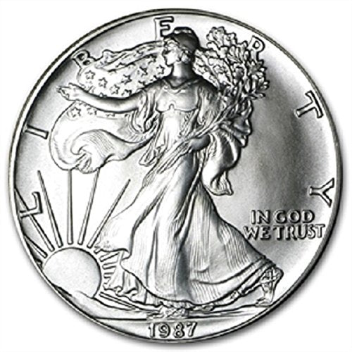 1987 American Silver Eagle Uncirculated Coin with Certificate