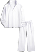 Women's Carmel Tracksuit 2 Piece Set - Casual Lounge Pullover & Pants