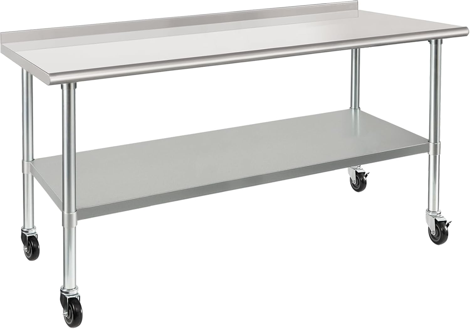 HARDURA Stainless Steel Table with Wheels for Food Prep Needs