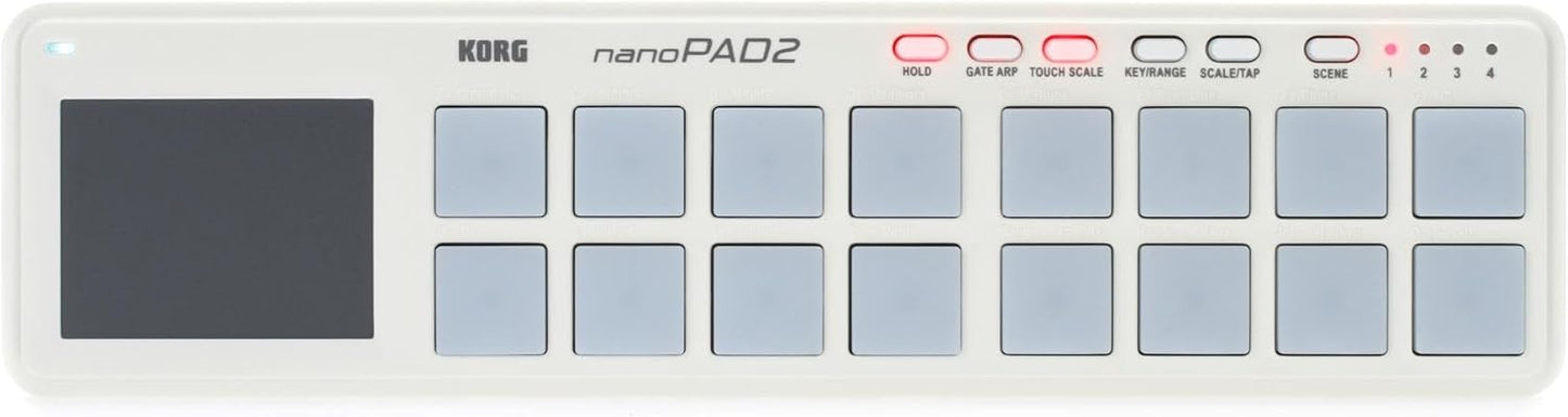 Korg nanoPAD2 Slim-Line USB MIDI Pads for Music Production